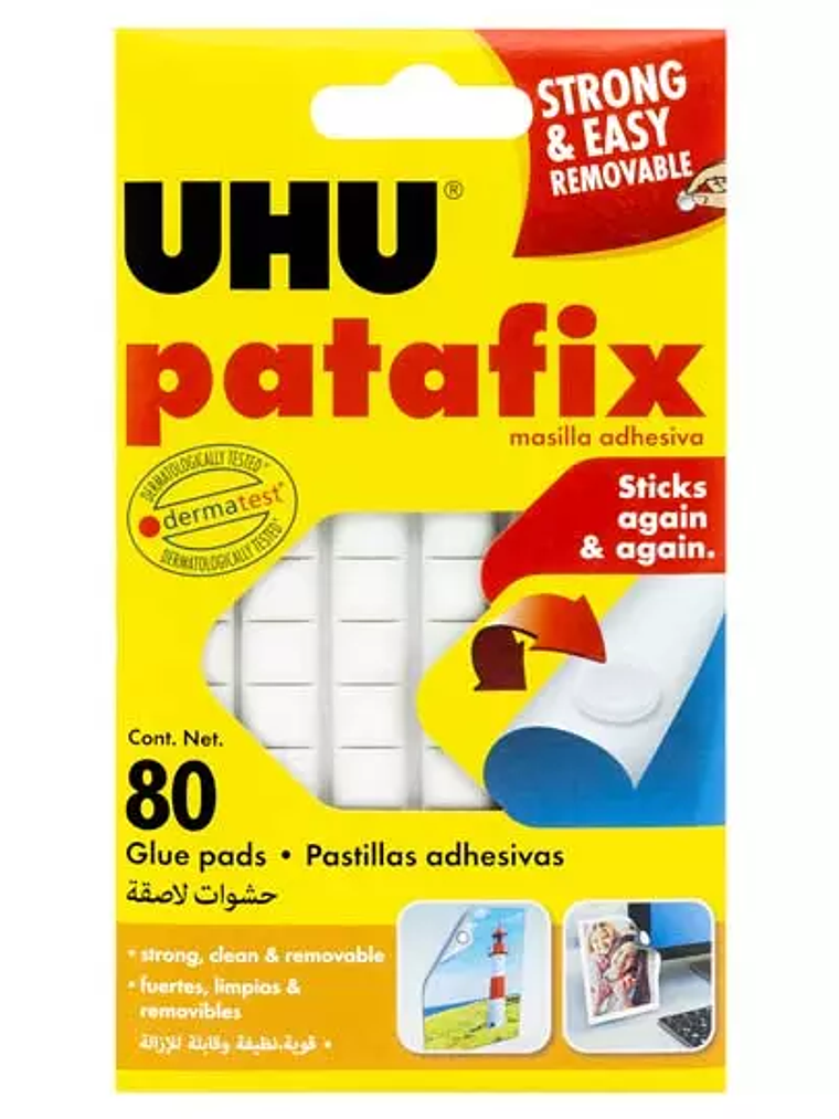 Pastillas de pegamento UHU Patafix color 1