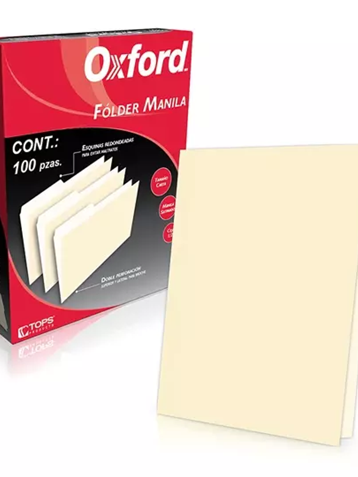 Folder manila Oxford carta color crema c 1