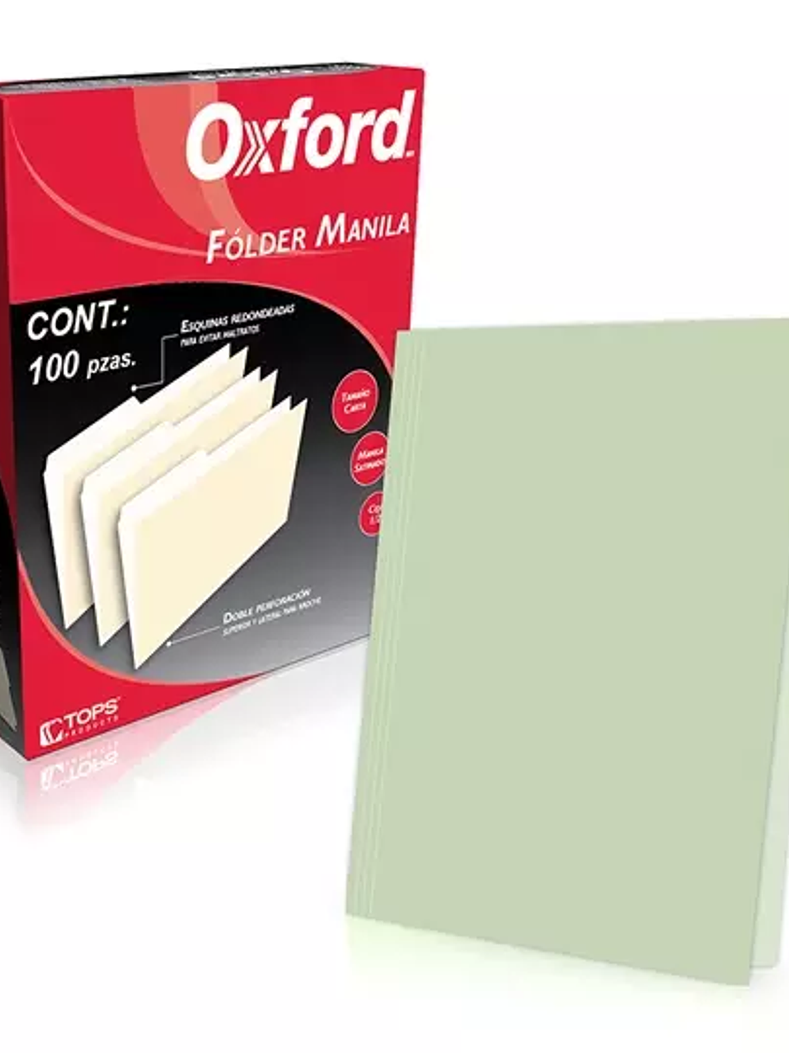 Folder manila Oxford carta color verde c 1