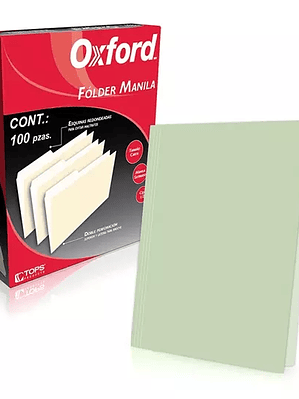 Folder manila Oxford carta color verde c