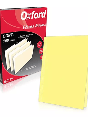 Folder manila Oxford carta color amarill