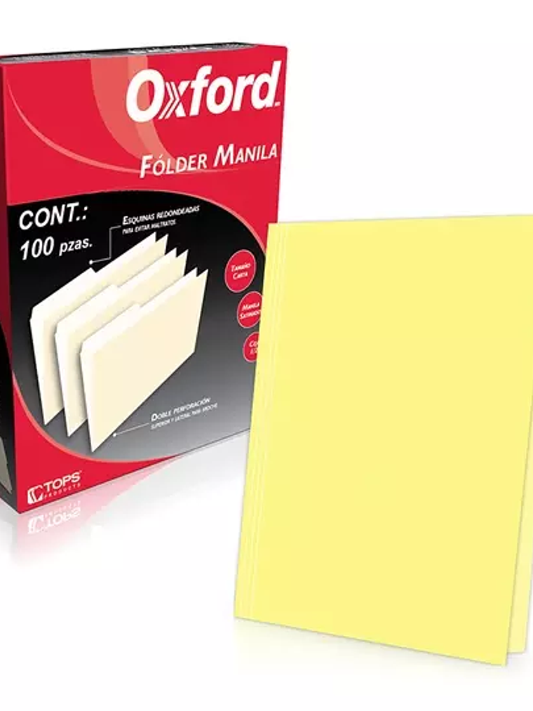 Folder manila Oxford carta color amarill 1