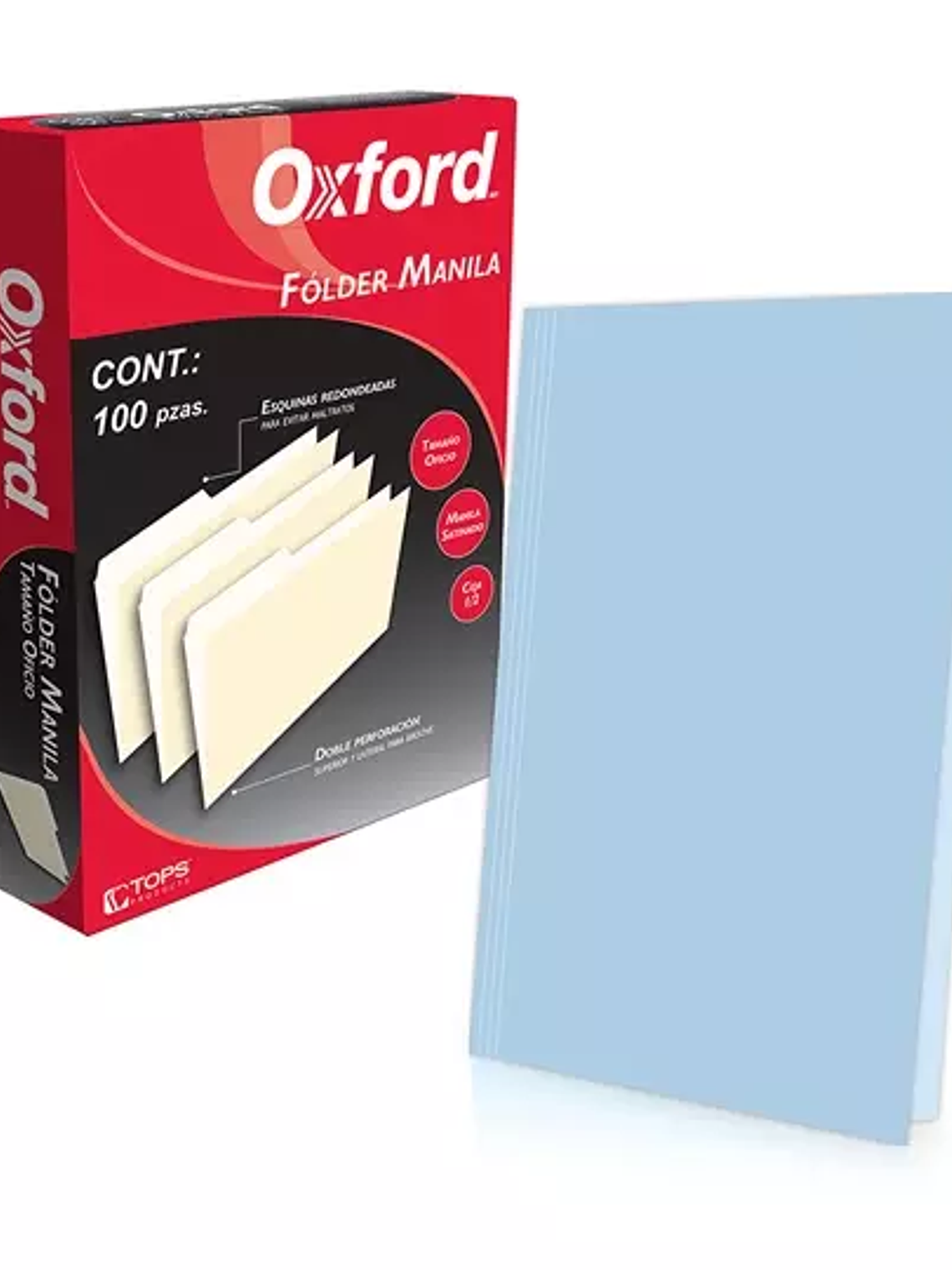 Folder manila Oxford oficio color azul c 1