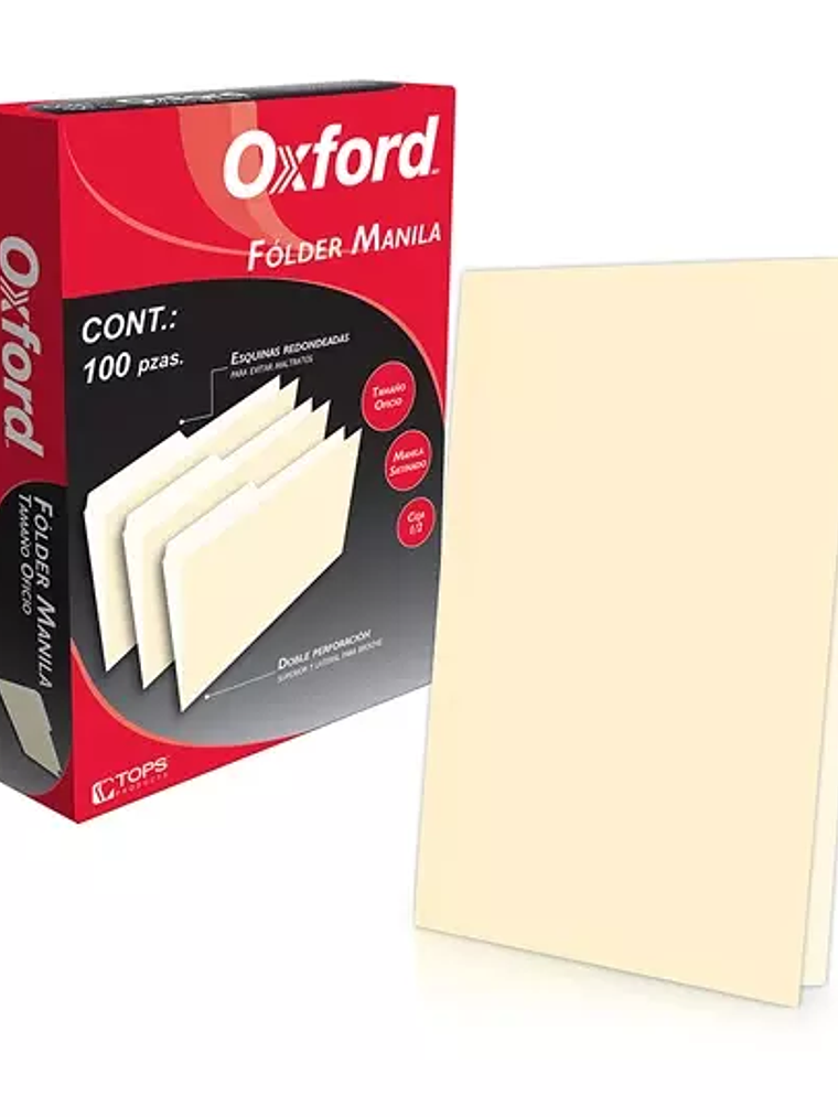 Folder manila Oxford oficio color crema 1