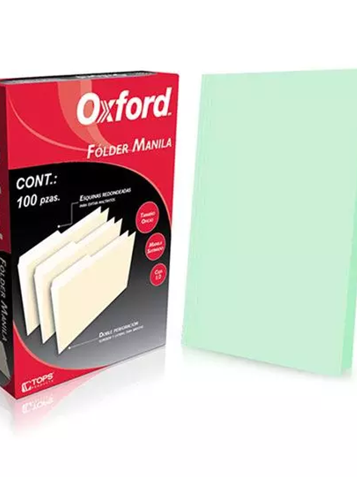 Folder manila Oxford oficio color verde 1