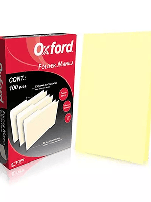Folder manila Oxford oficio color amaril