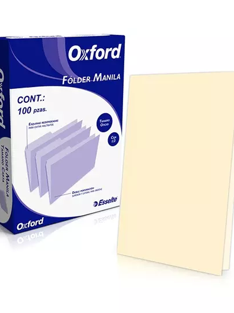 Folder manila Oxford oficio color crema 1