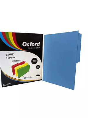 Folder de color Oxford carta color azul