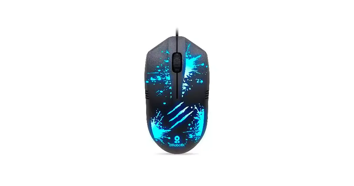 Mouse basico Brobotix negro USB rgb xplo