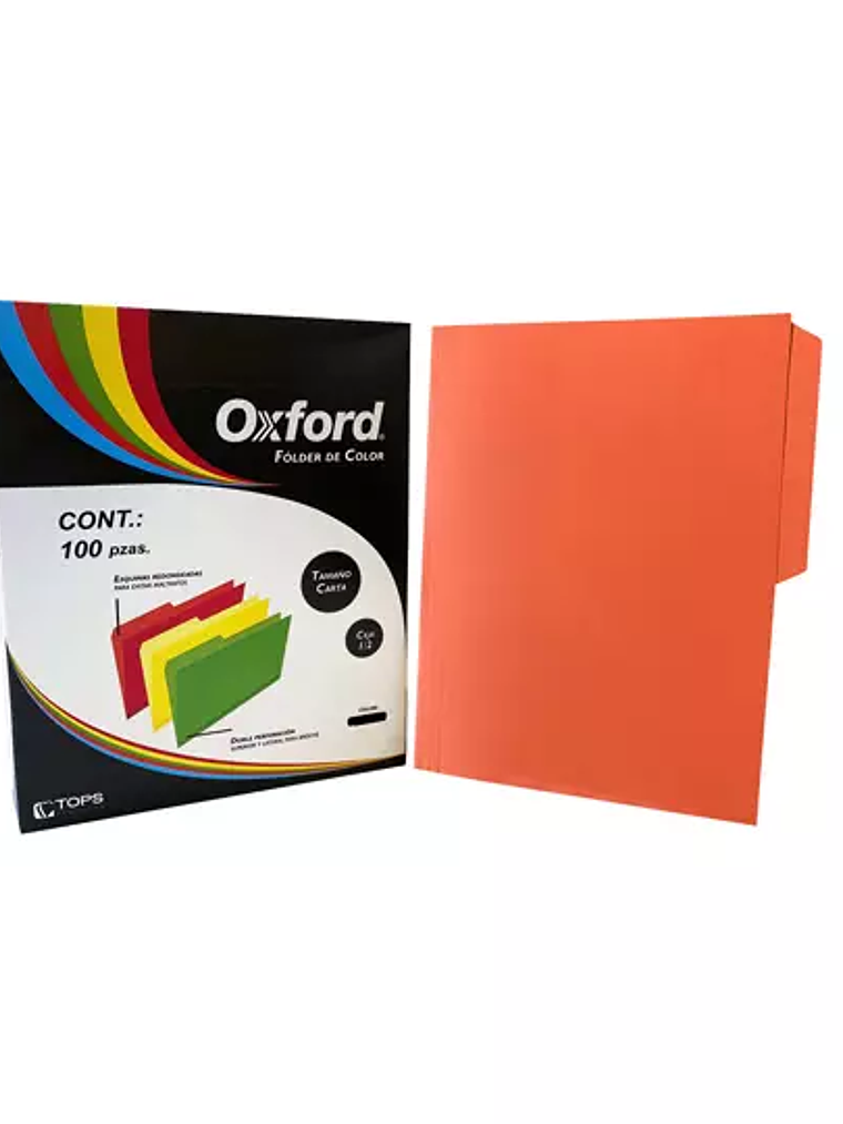 Folder de color Oxford carta color naran 1