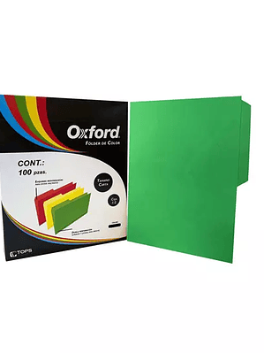 Folder de color Oxford carta color verde