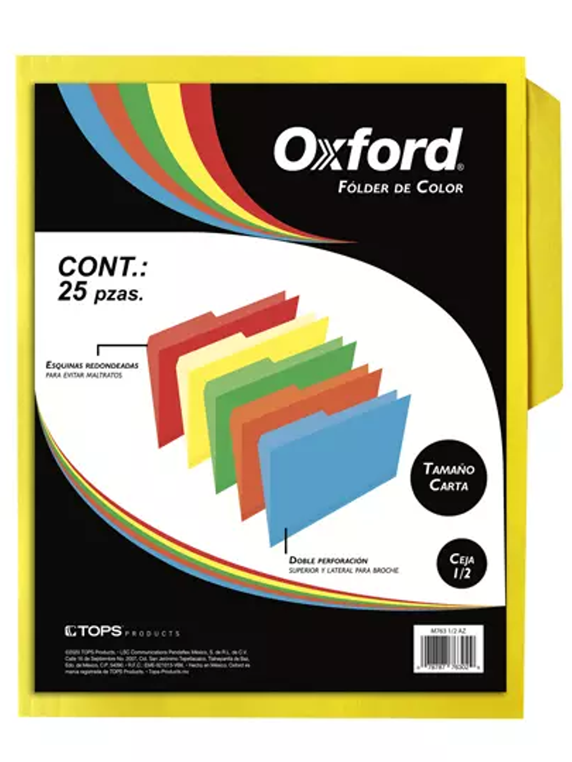 Folder de color Oxford carta color amari 1