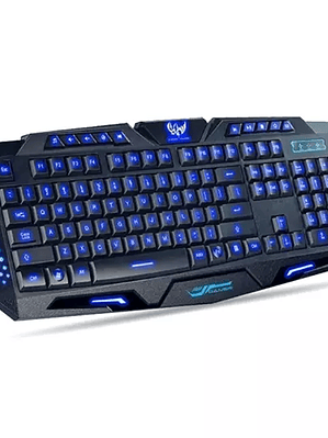 Teclado USB Brobotix iluminado rgb multi