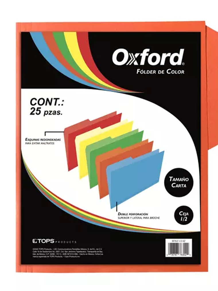 Folder de color Oxford carta color naran 1