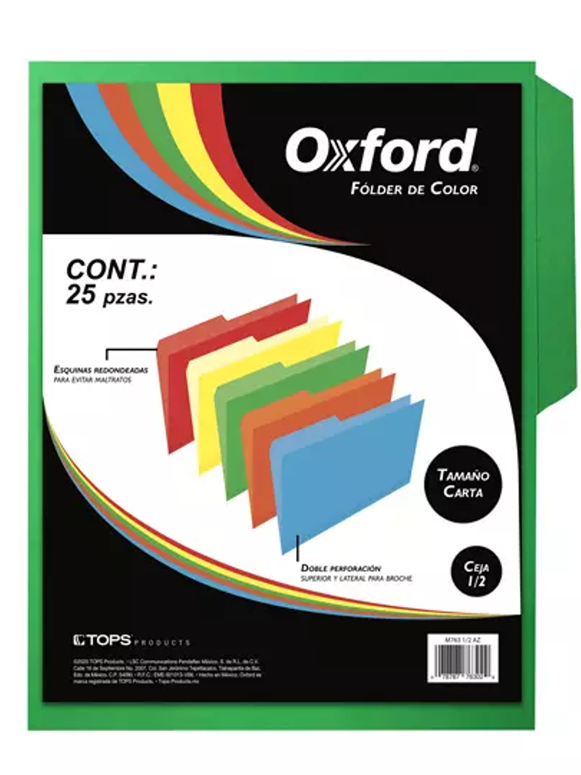 Folder de color Oxford carta color verde 1