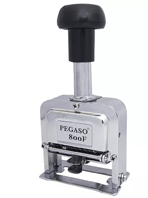 Foliador cromado Pegaso 8 dígitos