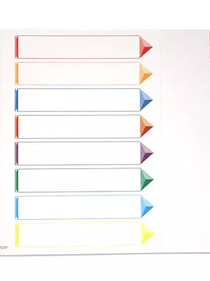 Separador con índice Oxford carta cejas