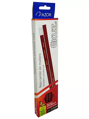 Lápiz hexagonal Azor Ekuz color carmín c
