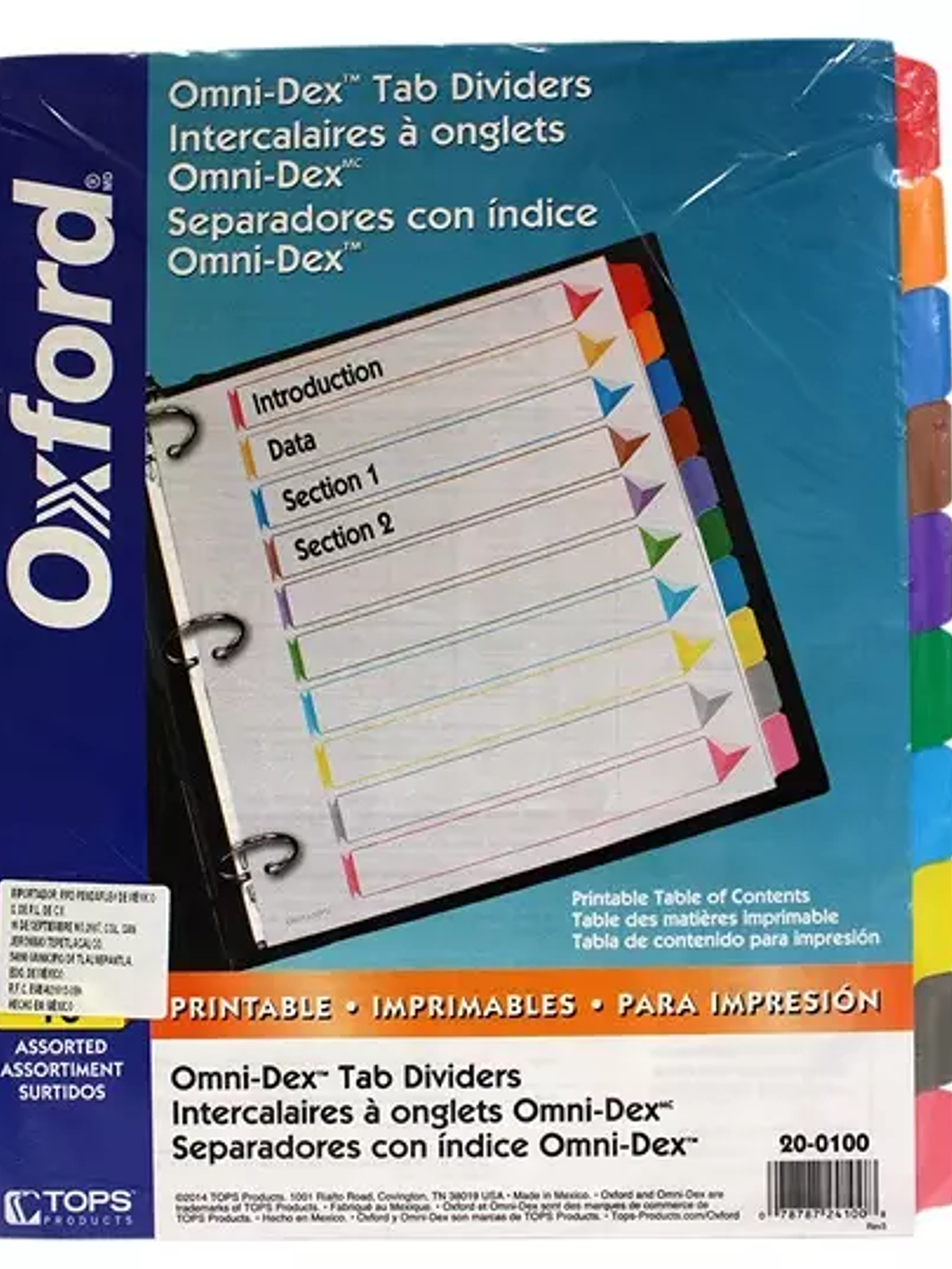 Separador con índice Oxford carta cejas 1