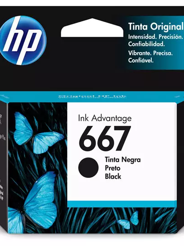 Cartucho de tinta HP ink 667 negro 1