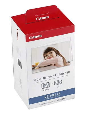 Kit Canon papel KP-108IN + tinta color.