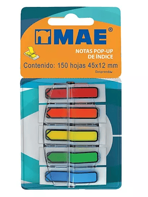 Banderitas Pop Up de índice (flecha) MAE