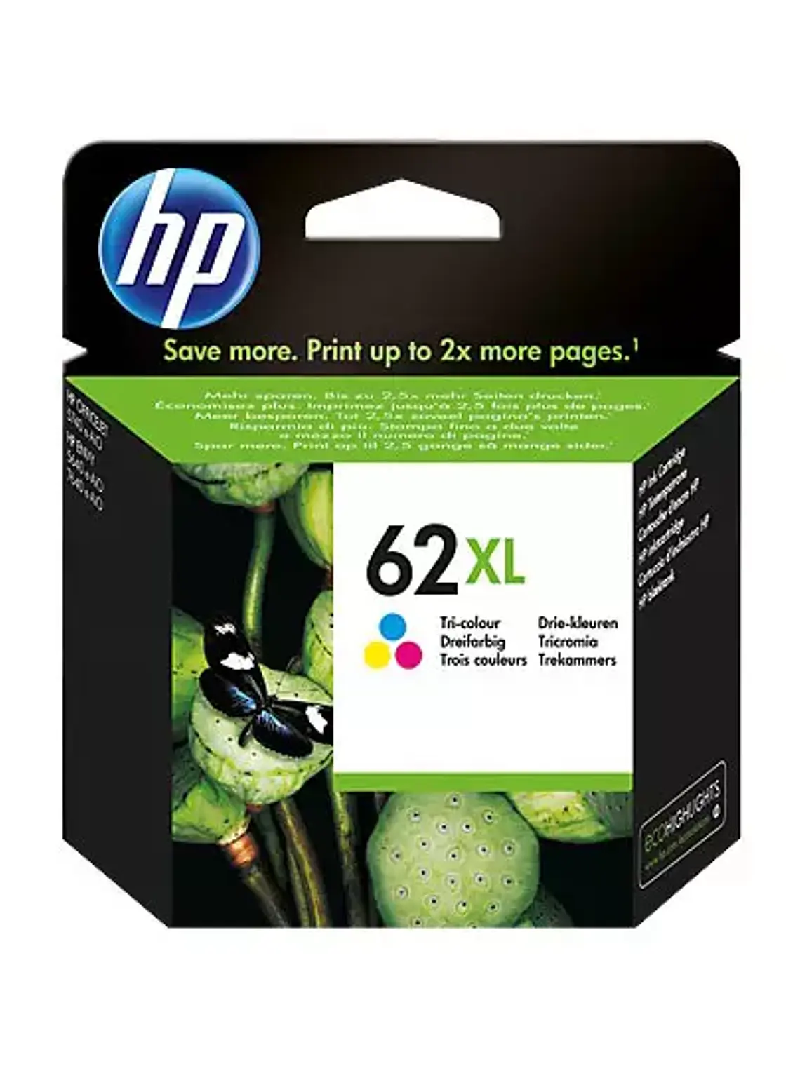 Cartucho de tinta tricolor HP 62xl 1