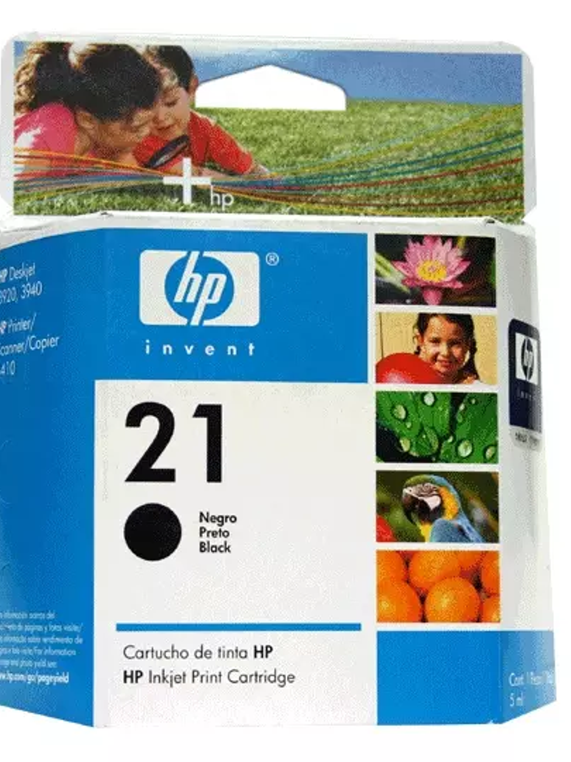 Cartucho de tinta negra HP 21 1