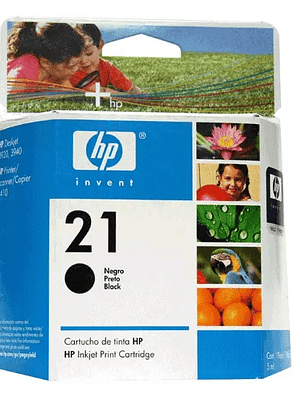 Cartucho de tinta negra HP 21