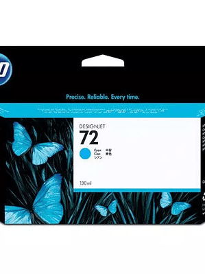 Cartucho de tinta HP 72 de 130 ml cian.