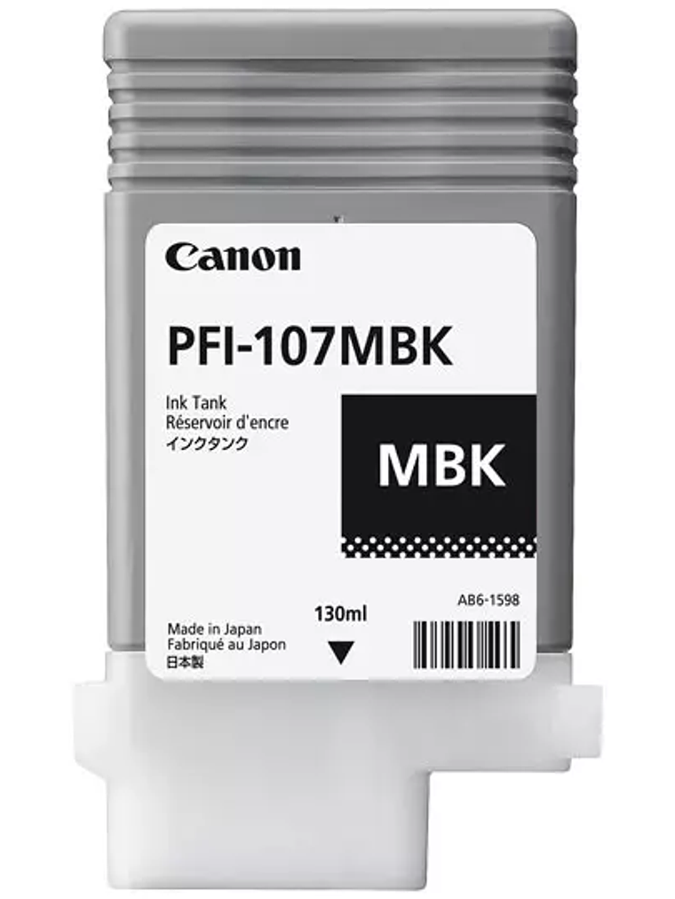 Tanque de tinta Canon PFI-107 negro mate 1