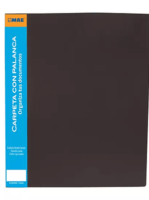 Carpeta tipo palanca, MAE carta negro