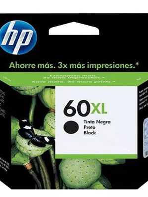 Cartucho de tinta negra HP 60xl