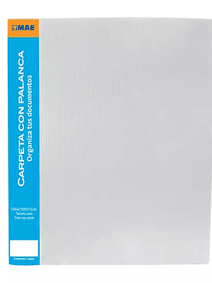 Carpeta con palanca MAE carta, color tra