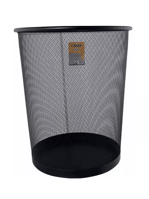 Bote de basura mae de metalica malla neg