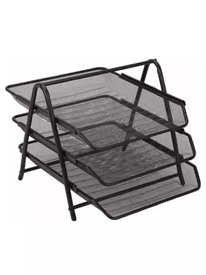 Bandeja triple de malla metalica mae col