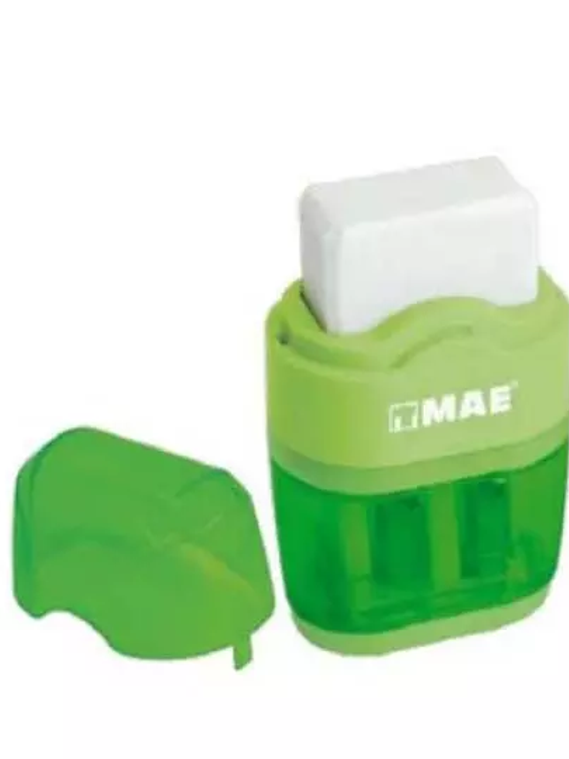 Sacapuntas doble con depósito y goma en 1