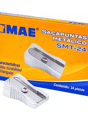 Sacapuntas metálico triangular mae caja