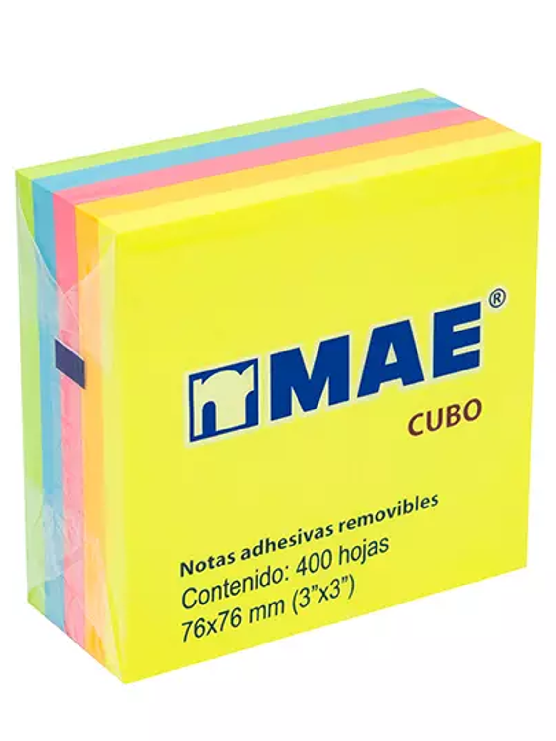 Block de notas adhesivas colores neon 3x 1