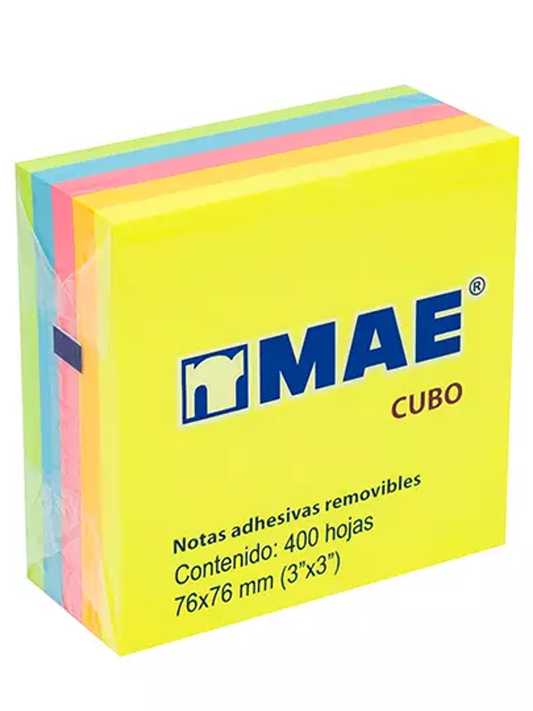 Block de notas adhesivas colores neon 3x 1