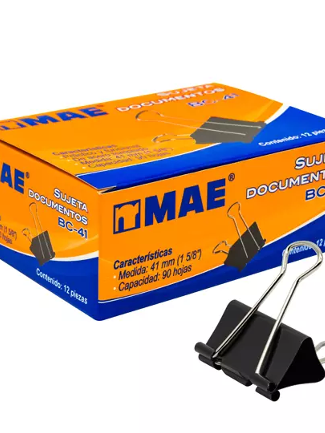Sujetadocumentos mae de 41 mm 12 piezas 1