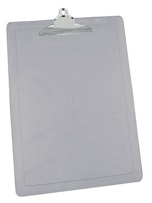 Tabla plástica carta/oficio con gancho d