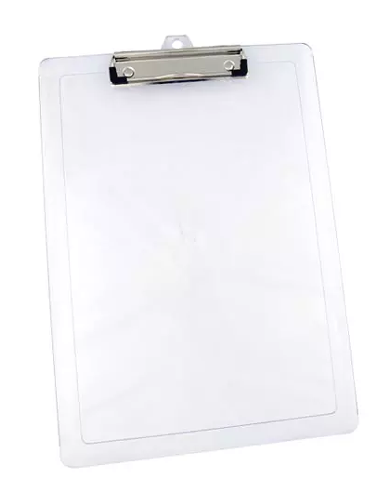 Tabla plastica carta/oficio transparente 1