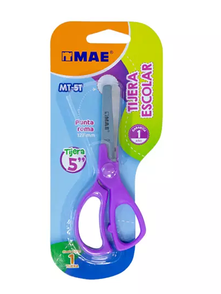 Tijera escolar MAE de 5 pulgadas colores 1