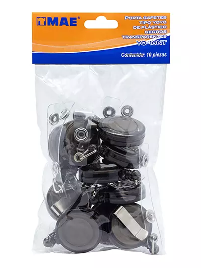 Portagafetes tipo yoyo mae negro transpa 1