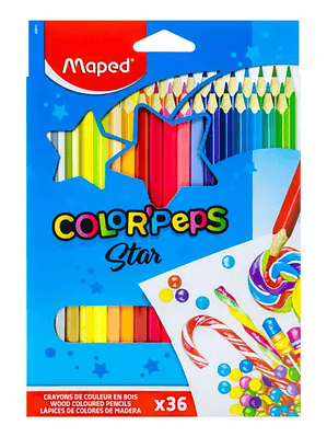 Lapices de color Maped con 36 piezas