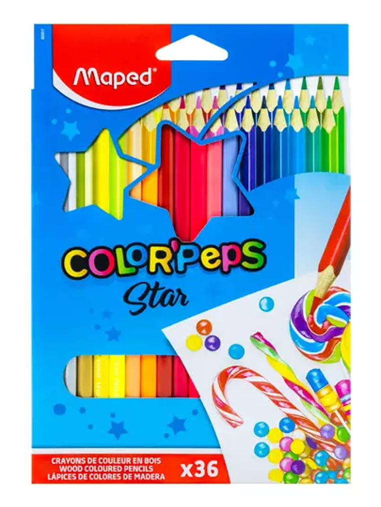 Lapices de color Maped con 36 piezas 1