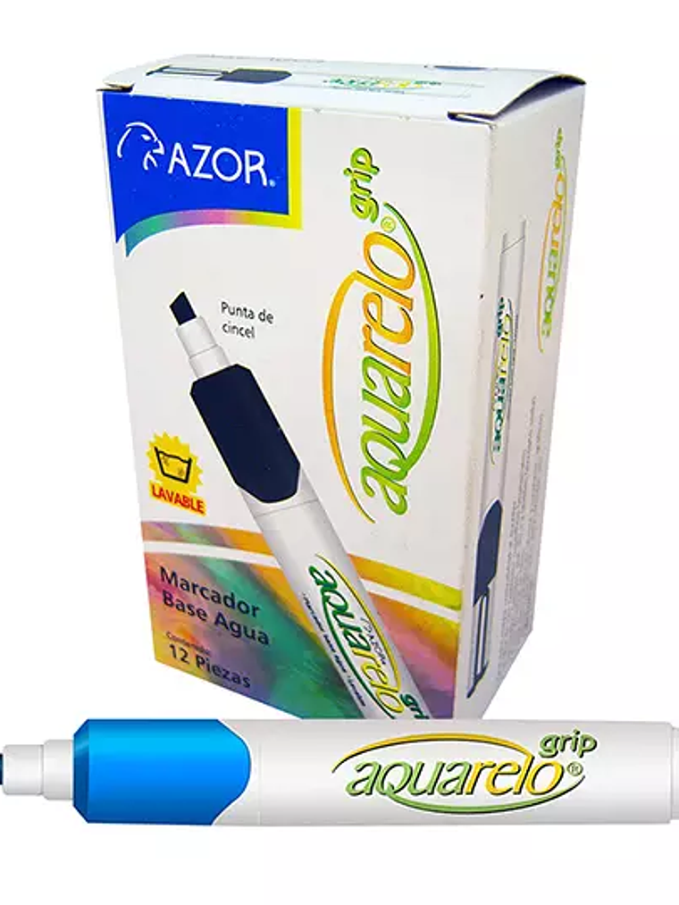Marcador lavable Aquarelo Grip color azu 1