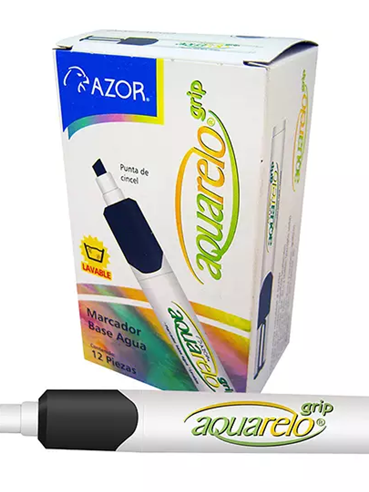 Marcador lavable Aquarelo Grip color neg 1