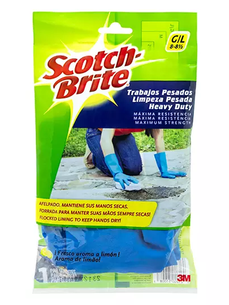 Guantes de latex azules afelpados Scotch 1